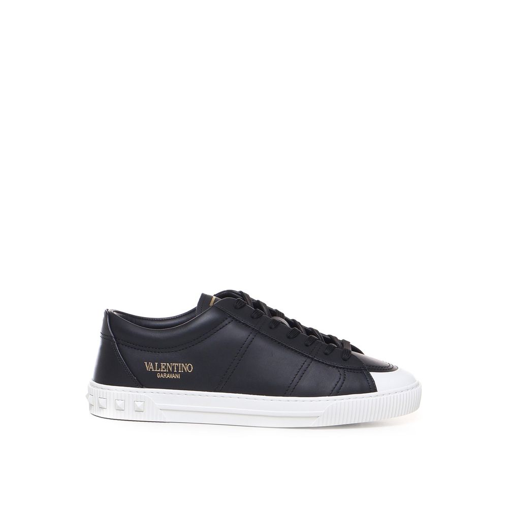 Valentino Garavani Black Calfskin Low Top Sneakers