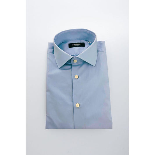 Baldinini Trend Light Blue Cotton Men Shirt