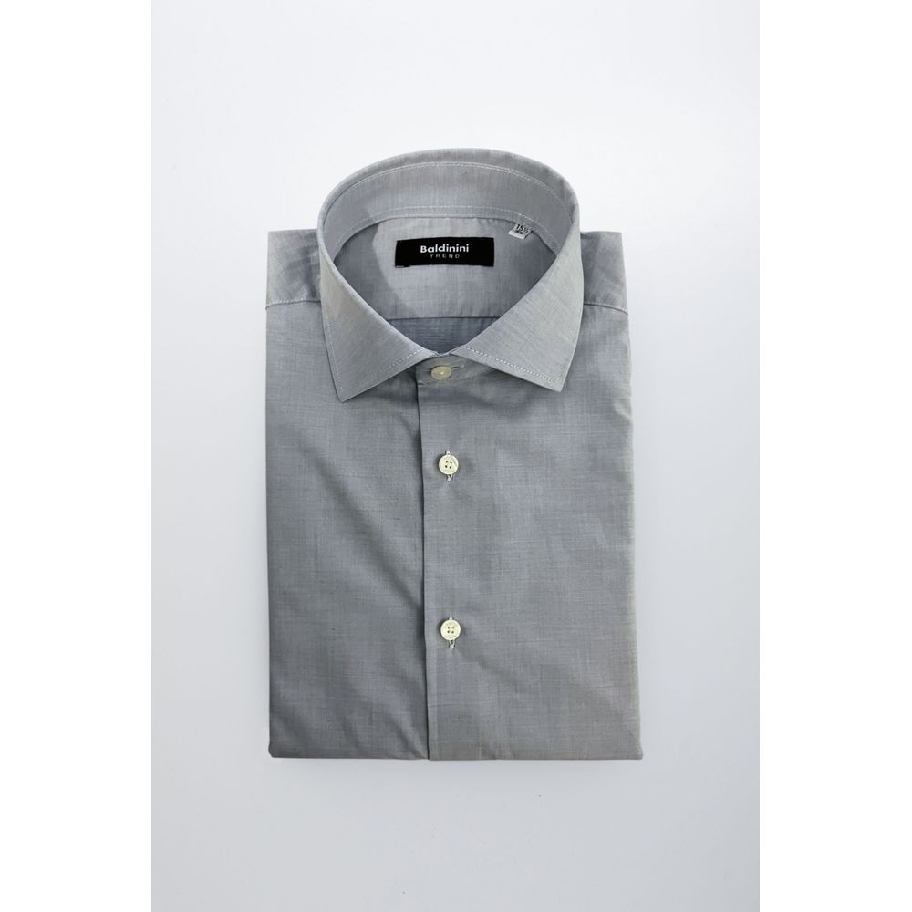 Baldinini Trend Light Blue Cotton Men Shirt