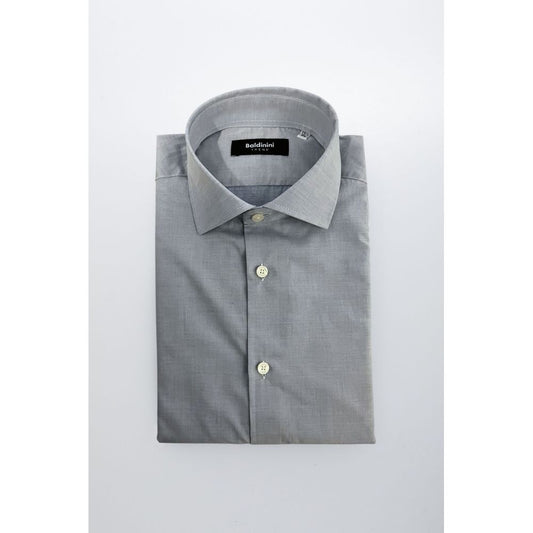 Baldinini Trend Light Blue Cotton Men Shirt