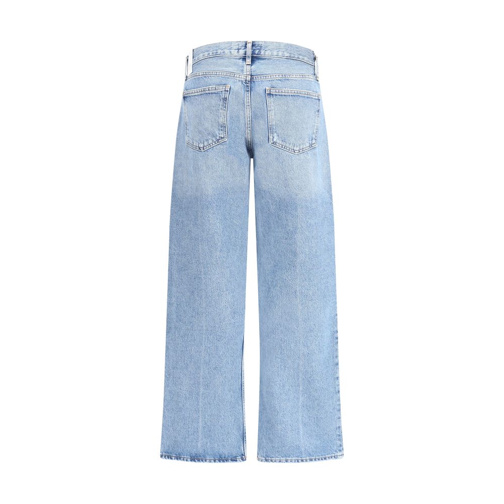 Agolde Blue Cotton Straight-Leg Jeans