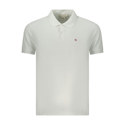 Calvin Klein White Cotton Polo Shirt