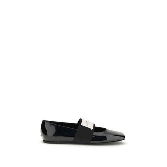 Givenchy Black Leather Ballet Flats