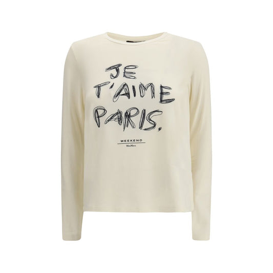 Max Mara Cream Cotton Long Sleeve T-Shirt