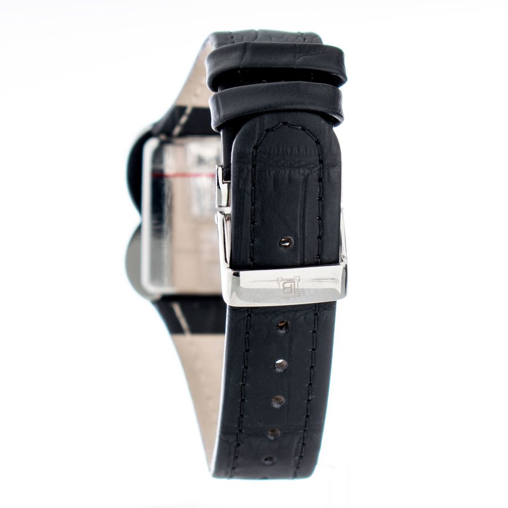 Laura Biagiotti Black Leather Dress Watch