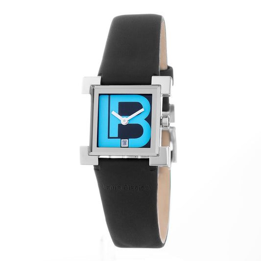 Laura Biagiotti Black Leather Dress Watch