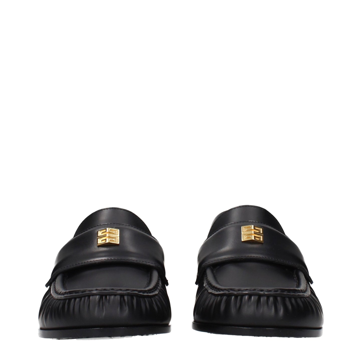Givenchy Black Leather Slip-On Loafers