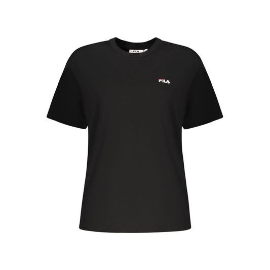 Fila Black Cotton Women T-Shirt