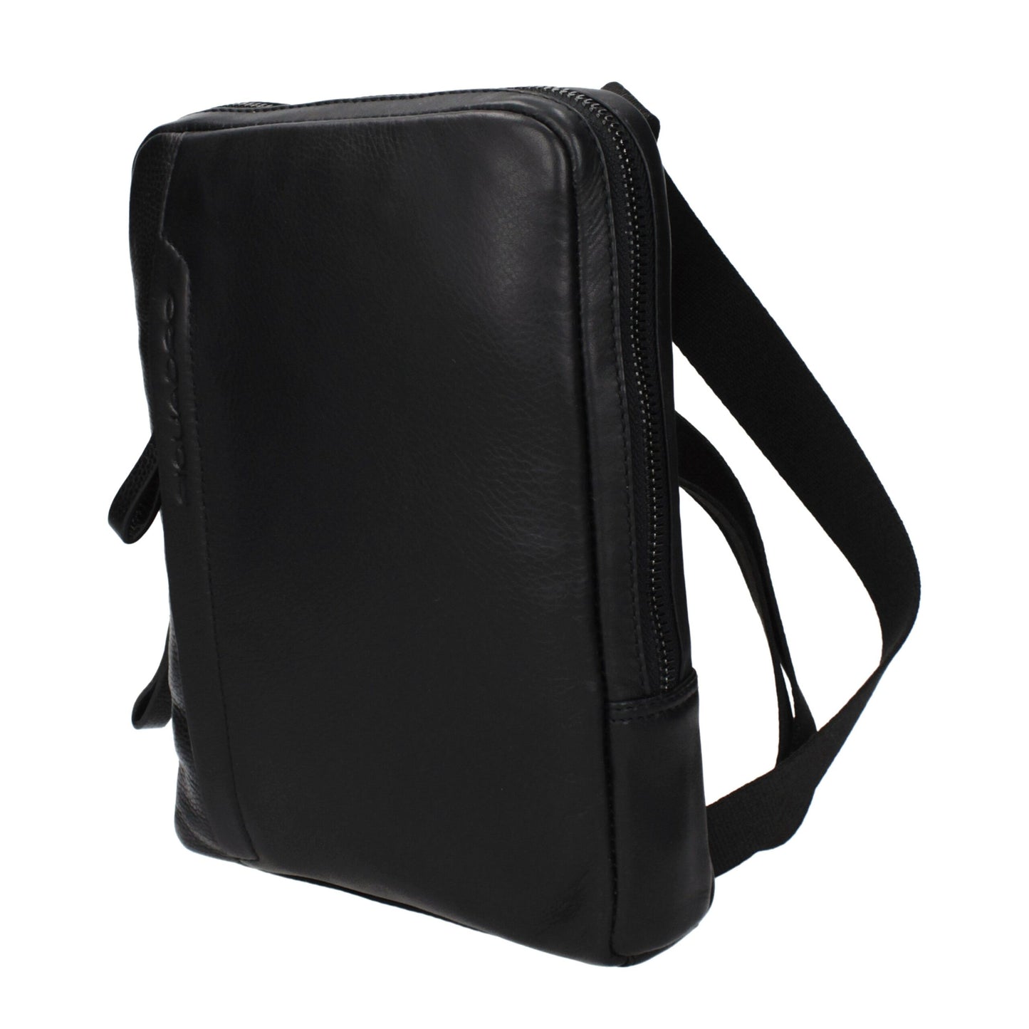 Piquadro Black Leather Crossbody Bag